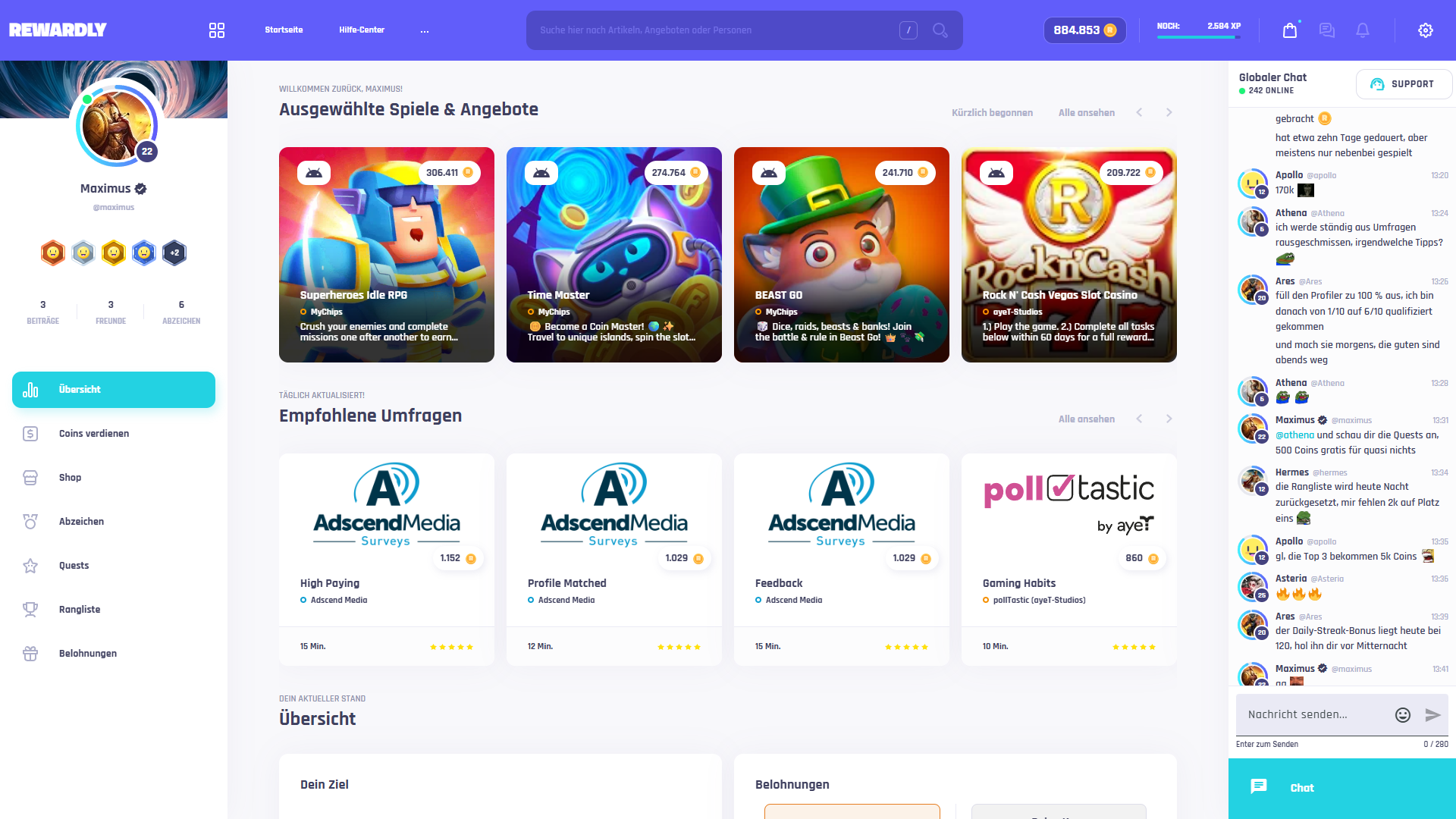Startseite (Desktop)