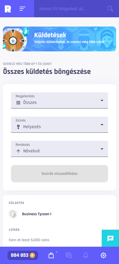 Küldetések (mobil)