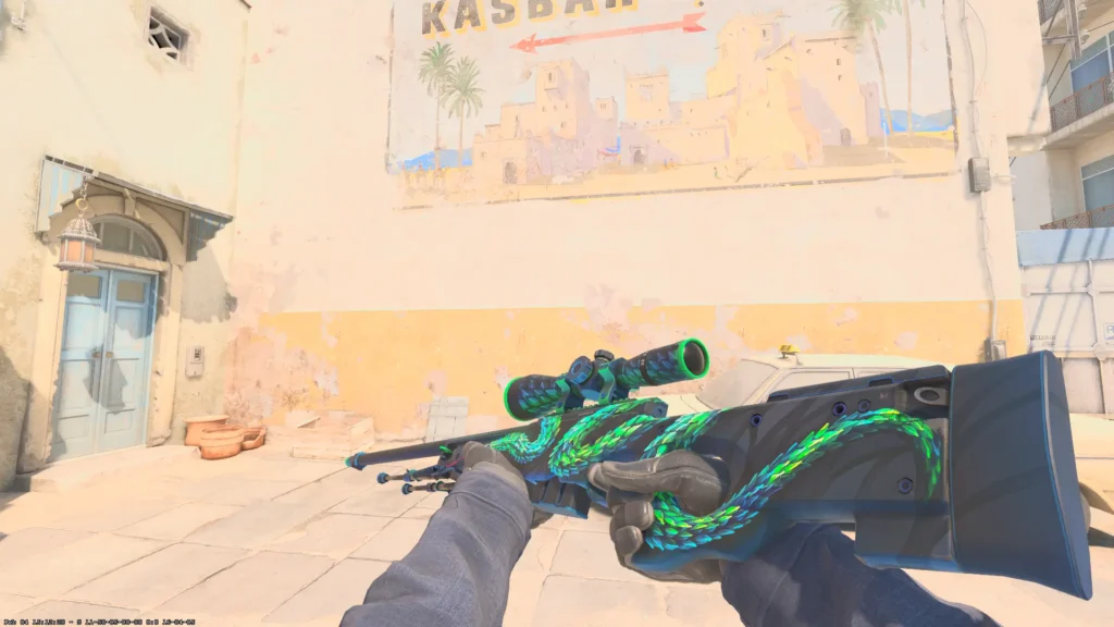 Best CS2 Skins Under $10 in 2026: Top Budget Picks & Buying Guide 43 AWP Atheris skin in CS2 with bright green malachite snake scale texture in Minimal Wear condition