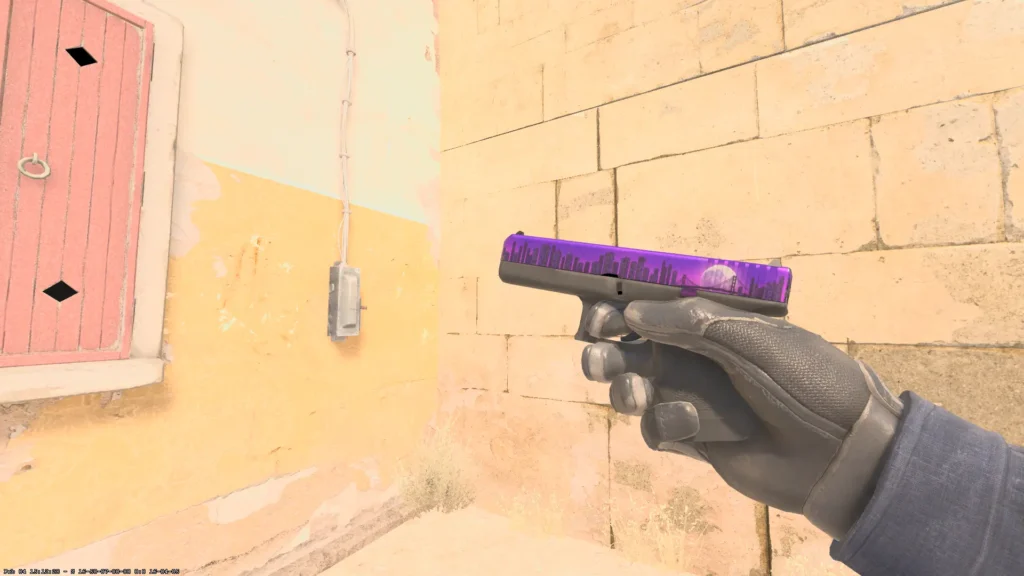 Best CS2 Skins Under $10 in 2026: Top Budget Picks & Buying Guide 46 Glock-18 Moonrise skin in CS2 featuring a vibrant dark blue to orange gradient mountain landscape in Minimal Wear condition