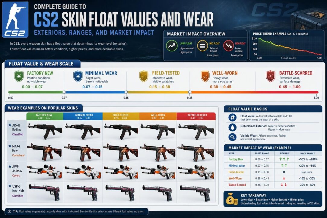 Complete Guide to CS2 Skin Float Values and Wear: Exteriors, Ranges ...