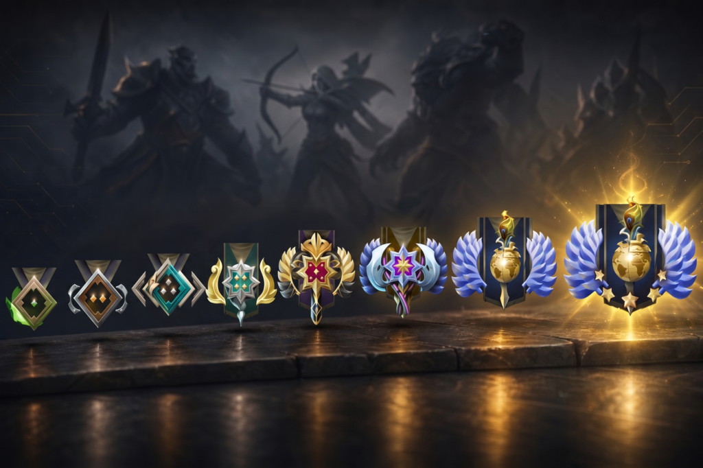 rank medals and star progression